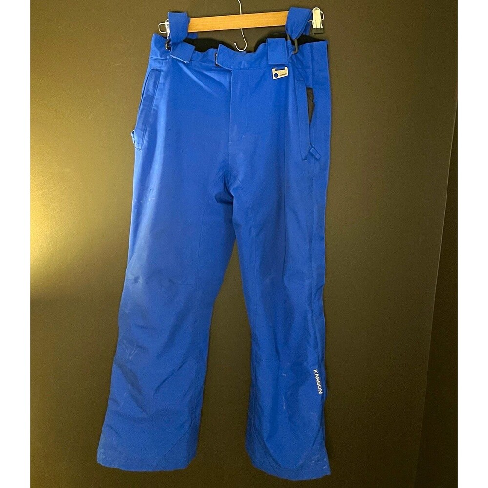 Karbon Junior Size 12 Blue Ski Snow Pants Youth Adjustable Waist Winter